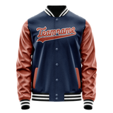 Custom Royal Brown Solid Color Varsity Letterman Jacket