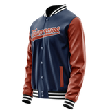 Custom Royal Brown Solid Color Varsity Letterman Jacket