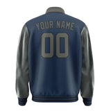 Custom Blue Dark Grey Jacket