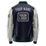 Custom Navy Gray Jacket JA111104110517040417