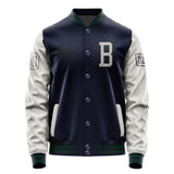 Custom Navy Gray Jacket JA111104110517040417