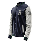 Custom Navy Gray Jacket JA111104110517040417