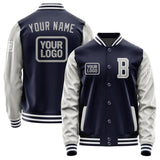 Custom Navy Gray Jacket JA111104111818040418