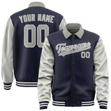 Custom Navy Gray Jacket