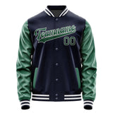 Custom Navy Green Jacket JA1111051118B31805