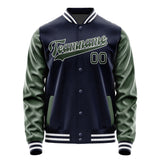 Custom Navy Dark Green Jacket JA1111061118B31806