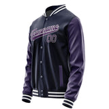 Custom Navy Purple Jacket JA1111071118B31807