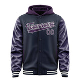 Custom Navy Purple Jacket