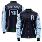 Custom Navy Light Blue Jacket