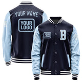 Custom Navy Light Blue Jacket