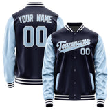 Custom Navy Light Blue Jacket