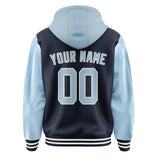 Custom Navy Light Blue Jacket