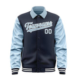 Custom Navy Light Blue Jacket