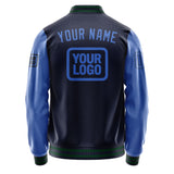 Custom Navy Sky Blue Jacket JA111109110517090917