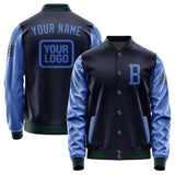 Custom Navy Sky Blue Jacket JA111109110517090917