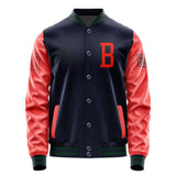 Custom Navy Orange Red Jacket JA111112110517121217