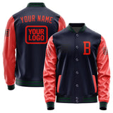 Custom Navy Orange Red Jacket