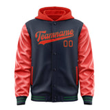 Custom Navy Orange Red Jacket