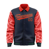 Custom Navy Orange Red Jacket