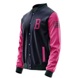 Custom Navy Pink Jacket JA111113110517131317