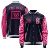 Custom Navy Pink Jacket JA111113111818131318