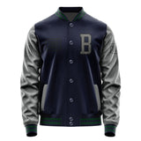 Custom Navy Dark Grey Jacket JA111120110517202017