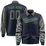 Custom Navy Dark Grey Jacket
