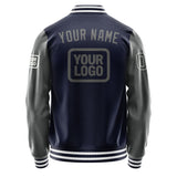 Custom Navy Dark Grey Jacket JA111120111818202018