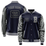 Custom Navy Dark Grey Jacket