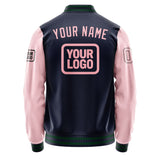 Custom Navy Light Pink Jacket JA111121110517212117