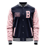 Custom Navy Light Pink Jacket JA111121111818212118