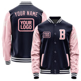 Custom Navy Light Pink Jacket