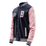 Custom Navy Light Pink Jacket JA111121111818212118