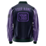 Custom Navy Light Purple Jacket JA111123110517232317