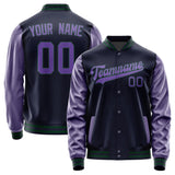 Custom Navy Light Purple Jacket