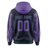 Custom Navy Light Purple Jacket