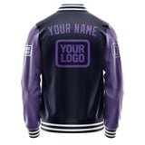 Custom Navy Light Purple Jacket JA111123111818232318