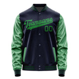 Custom Navy Emerald Green Jacket JA1111241105B30524