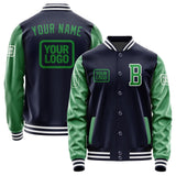 Custom Navy Emerald Green Jacket JA111124111818242418