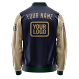 Custom Navy Light Khaki Jacket JA111125110517252517