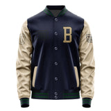 Custom Navy Light Khaki Jacket JA111125110517252517