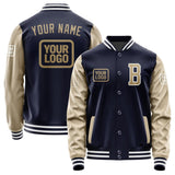 Custom Navy Light Khaki Jacket JA111125111818252518