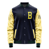 Custom Navy Light Yellow Jacket JA111126110517262617