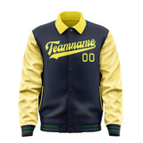 Custom Navy Light Yellow Jacket