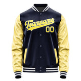 Custom Navy Light Yellow Jacket JA1111261118B31826