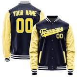 Custom Navy Light Yellow Jacket