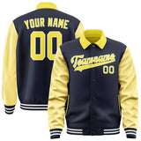 Custom Navy Light Yellow Jacket