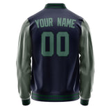 Custom Navy Blue Green Jacket JA1111271105B30527