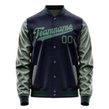 Custom Navy Blue Green Jacket JA1111271105B30527