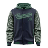 Custom Navy Blue Green Jacket
